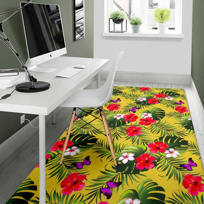 Tropical Exotic Hawaiian Pattern Print Area Rug GearFrost