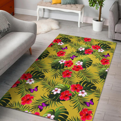 Tropical Exotic Hawaiian Pattern Print Area Rug GearFrost
