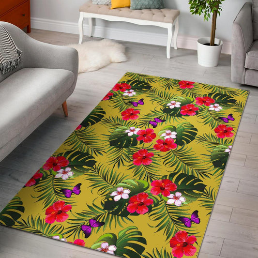 Tropical Exotic Hawaiian Pattern Print Area Rug GearFrost