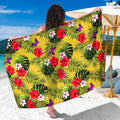 Tropical Exotic Hawaiian Pattern Print Beach Sarong Wrap