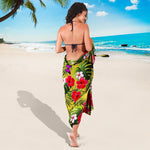 Tropical Exotic Hawaiian Pattern Print Beach Sarong Wrap