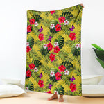 Tropical Exotic Hawaiian Pattern Print Blanket