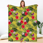 Tropical Exotic Hawaiian Pattern Print Blanket
