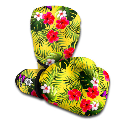 Tropical Exotic Hawaiian Pattern Print Boxing Gloves