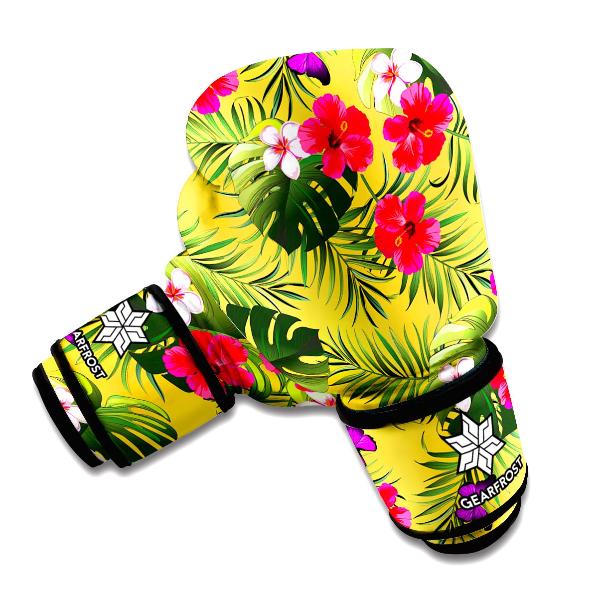 Tropical Exotic Hawaiian Pattern Print Boxing Gloves