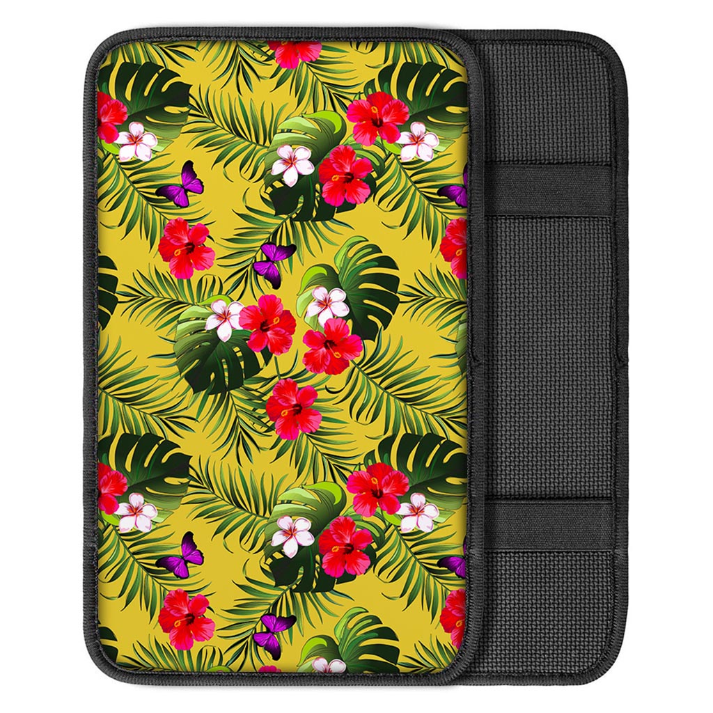 Tropical Exotic Hawaiian Pattern Print Car Center Console Cover