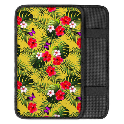 Tropical Exotic Hawaiian Pattern Print Car Center Console Cover