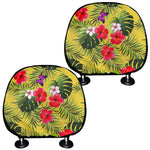 Tropical Exotic Hawaiian Pattern Print Car Headrest Covers