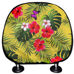 Tropical Exotic Hawaiian Pattern Print Car Headrest Covers