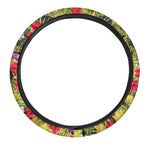 Tropical Exotic Hawaiian Pattern Print Car Steering Wheel Cover