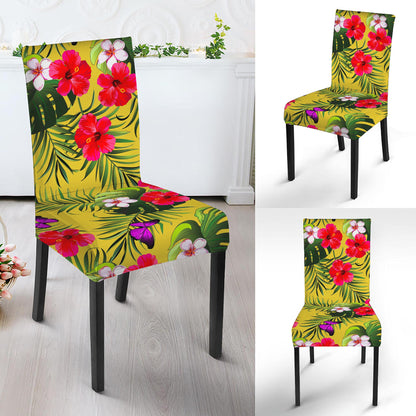 Tropical Exotic Hawaiian Pattern Print Dining Chair Slipcover