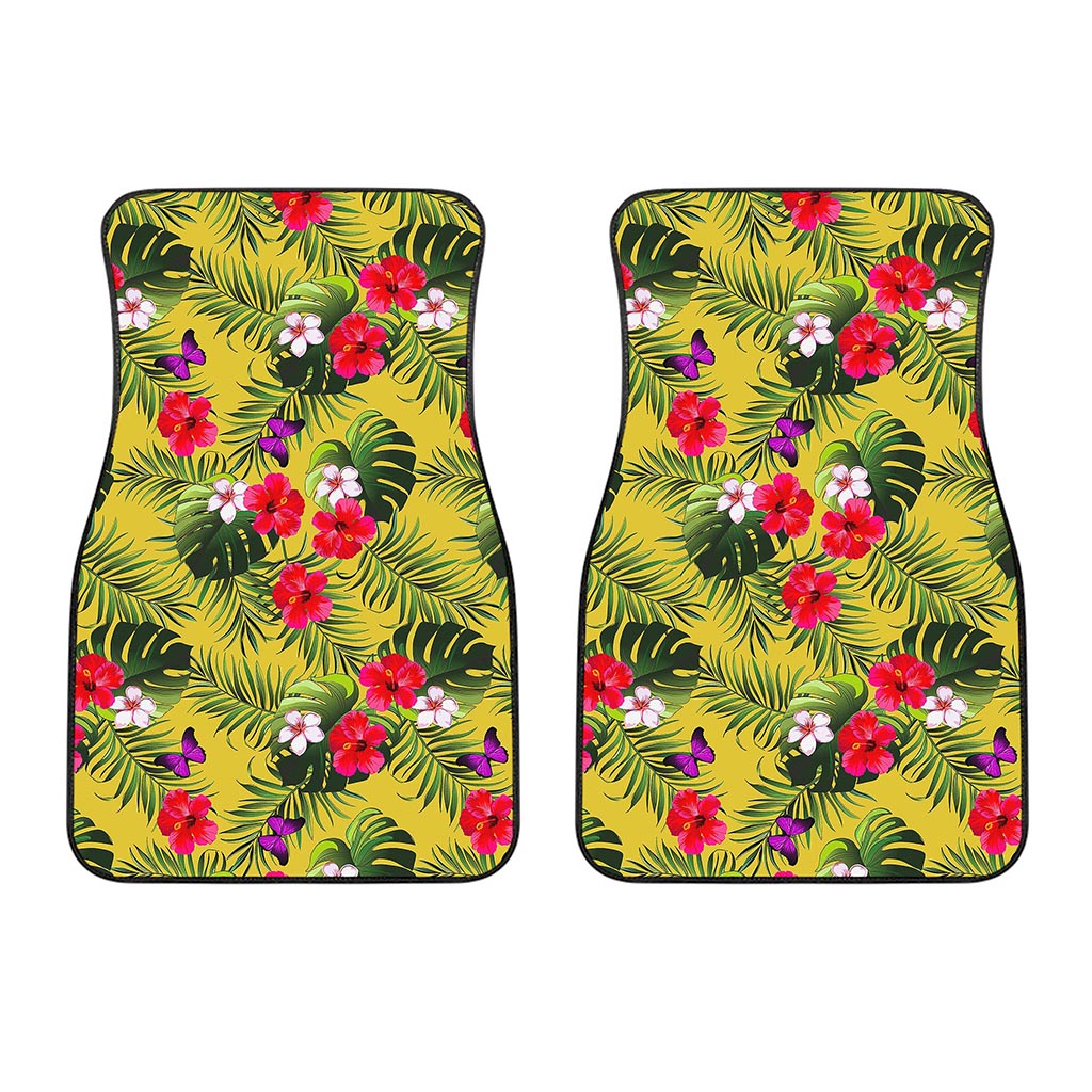 Tropical Exotic Hawaiian Pattern Print Front Car Floor Mats