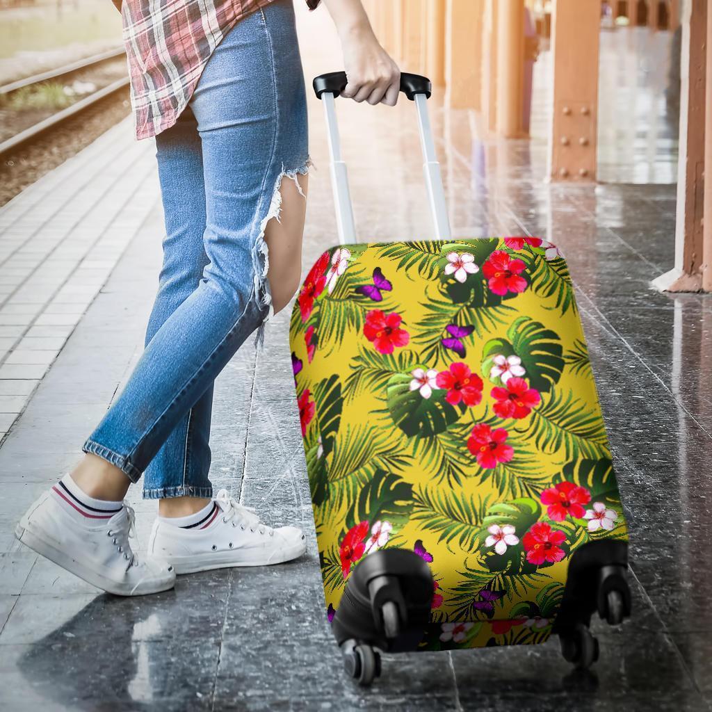 Tropical Exotic Hawaiian Pattern Print Luggage Cover GearFrost