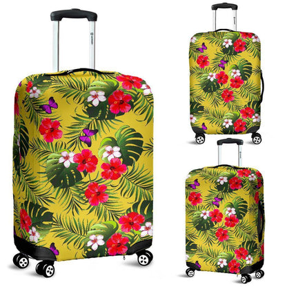 Tropical Exotic Hawaiian Pattern Print Luggage Cover GearFrost