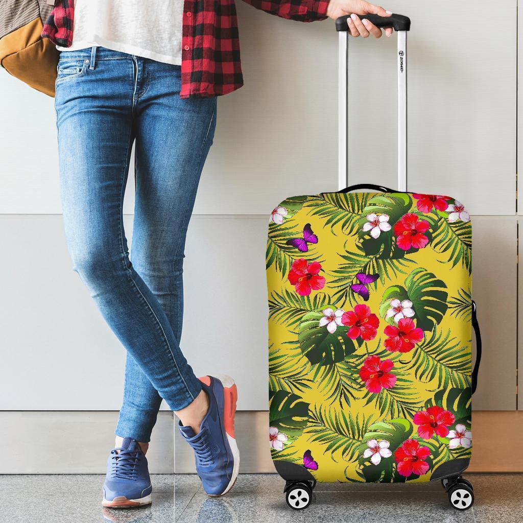 Tropical Exotic Hawaiian Pattern Print Luggage Cover GearFrost