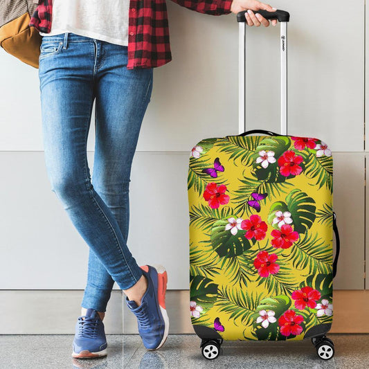 Tropical Exotic Hawaiian Pattern Print Luggage Cover GearFrost