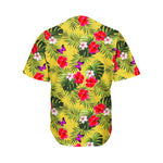 Tropical Exotic Hawaiian Pattern Print Men's Baseball Jersey