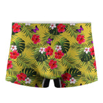 Tropical Exotic Hawaiian Pattern Print Men's Boxer Briefs