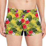 Tropical Exotic Hawaiian Pattern Print Men's Boxer Briefs