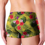 Tropical Exotic Hawaiian Pattern Print Men's Boxer Briefs
