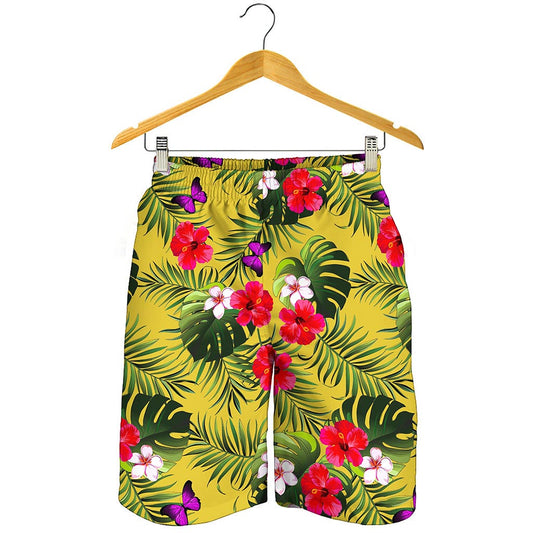 Tropical Exotic Hawaiian Pattern Print Men's Shorts