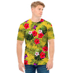 Tropical Exotic Hawaiian Pattern Print Men's T-Shirt