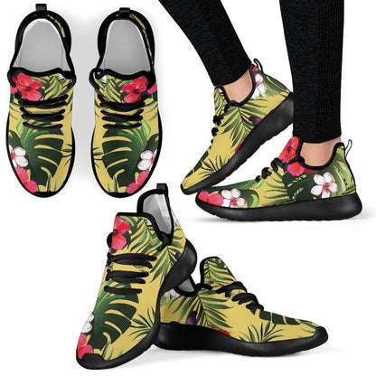 Tropical Exotic Hawaiian Pattern Print Mesh Knit Shoes GearFrost