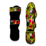Tropical Exotic Hawaiian Pattern Print Muay Thai Shin Guard