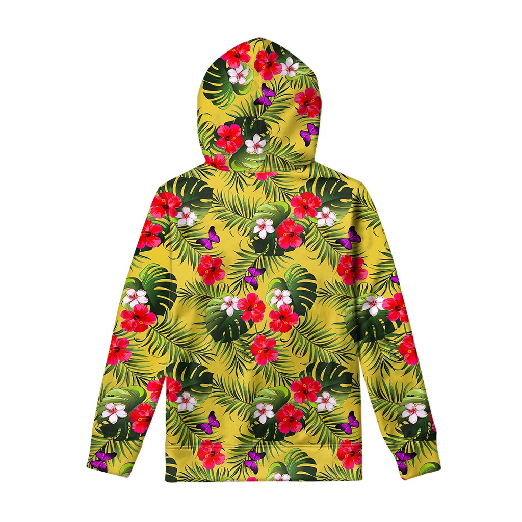 Tropical Exotic Hawaiian Pattern Print Pullover Hoodie
