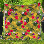Tropical Exotic Hawaiian Pattern Print Quilt