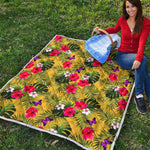 Tropical Exotic Hawaiian Pattern Print Quilt