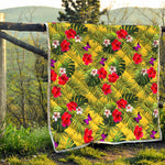 Tropical Exotic Hawaiian Pattern Print Quilt
