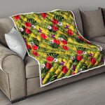 Tropical Exotic Hawaiian Pattern Print Quilt