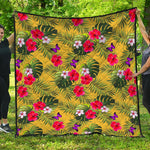 Tropical Exotic Hawaiian Pattern Print Quilt