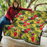 Tropical Exotic Hawaiian Pattern Print Quilt