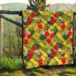 Tropical Exotic Hawaiian Pattern Print Quilt