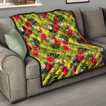 Tropical Exotic Hawaiian Pattern Print Quilt