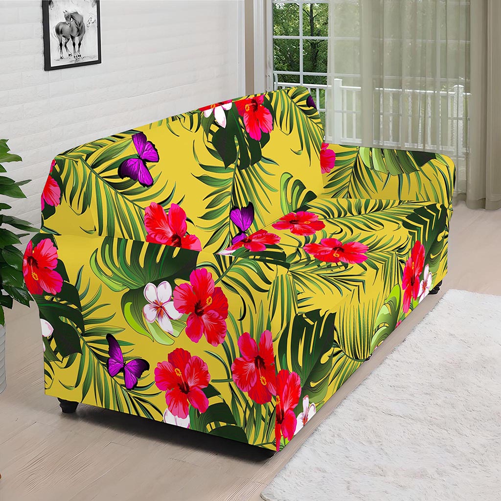 Tropical Exotic Hawaiian Pattern Print Sofa Cover