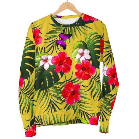Tropical Exotic Hawaiian Pattern Print Women's Crewneck Sweatshirt GearFrost