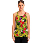Tropical Exotic Hawaiian Pattern Print Women's Racerback Tank Top