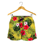 Tropical Exotic Hawaiian Pattern Print Women's Shorts