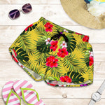 Tropical Exotic Hawaiian Pattern Print Women's Shorts