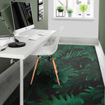 Tropical Fern Leaf Print Area Rug