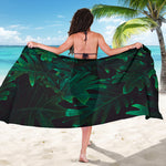 Tropical Fern Leaf Print Beach Sarong Wrap