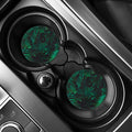 Tropical Fern Leaf Print Car Coasters