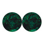 Tropical Fern Leaf Print Car Coasters