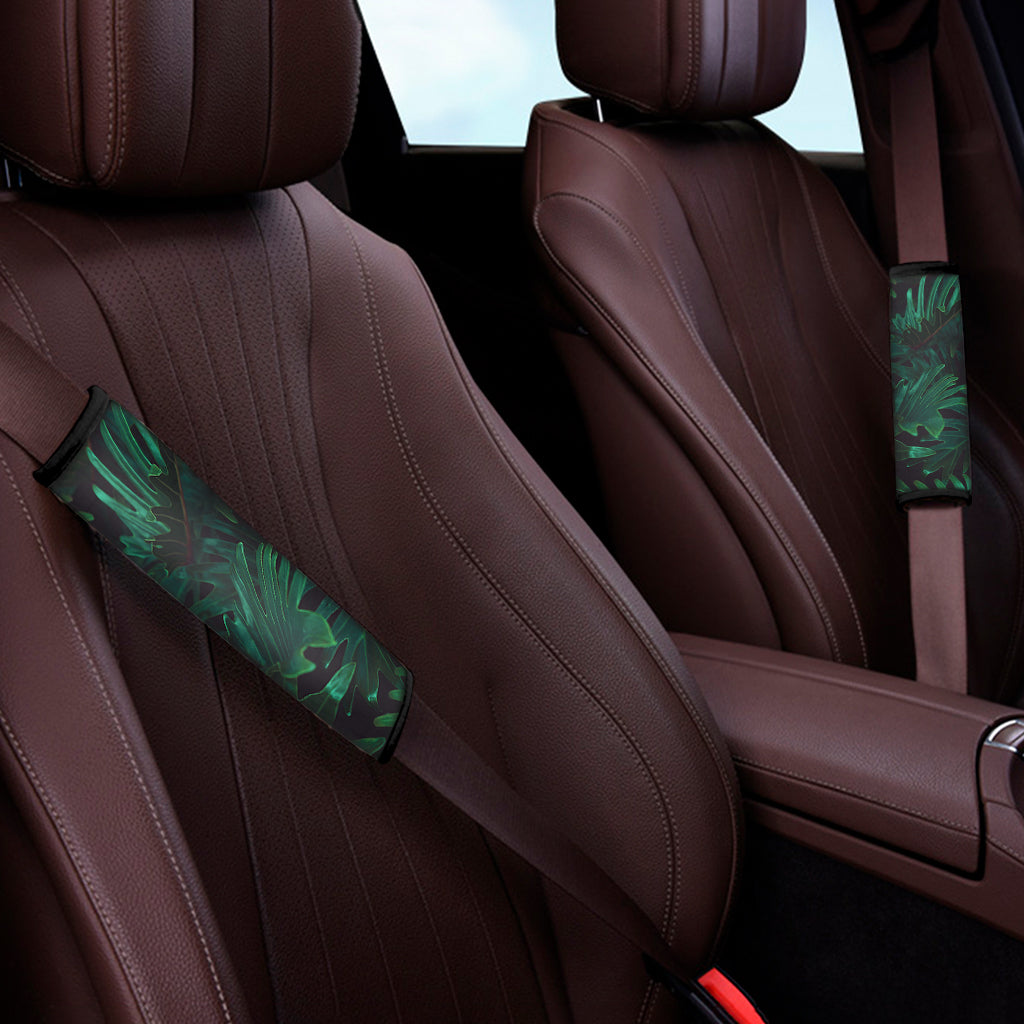 Tropical Fern Leaf Print Car Seat Belt Covers