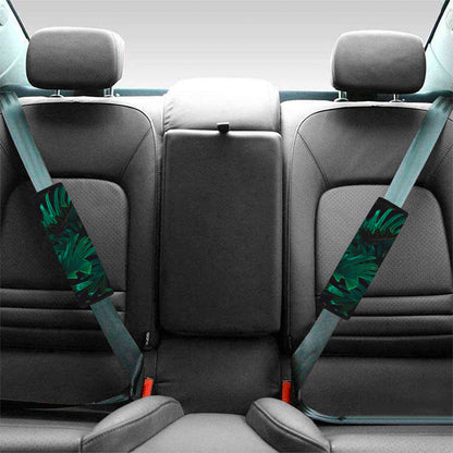 Tropical Fern Leaf Print Car Seat Belt Covers