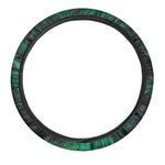 Tropical Fern Leaf Print Car Steering Wheel Cover