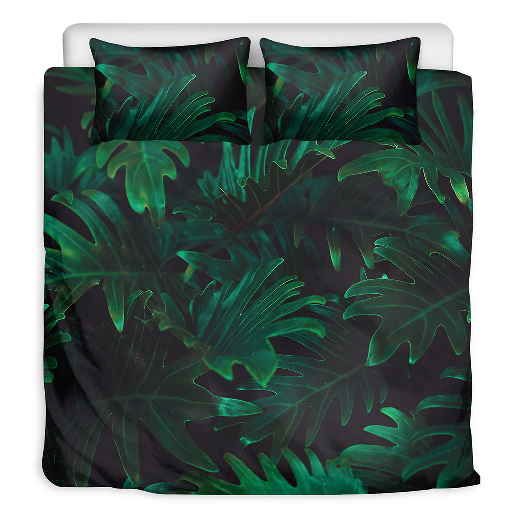 Tropical Fern Leaf Print Duvet Cover Bedding Set